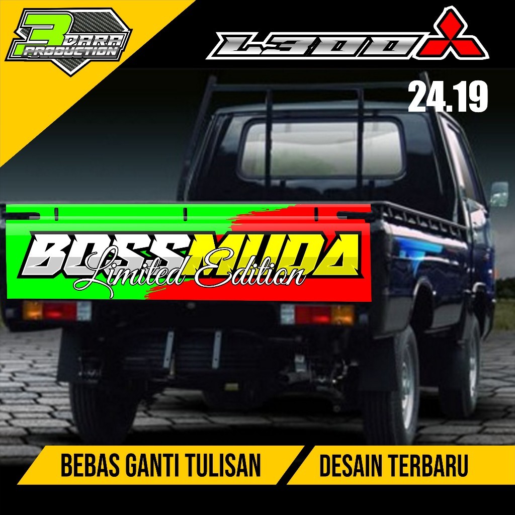 (Cod) Stiker Decal Pintu Belakang L300 Stiker Pintu Bak Belakang L 300 Kode 24.19