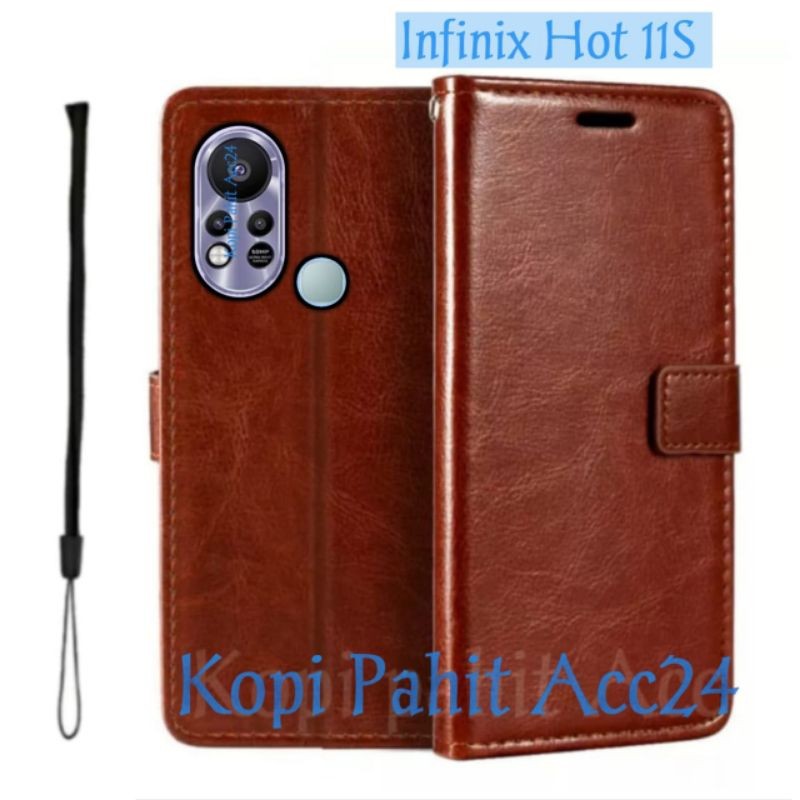 Case Untuk Infinix Hot 11S X6812 X6812B Flip Cover Wallet Sarung Hp Casing Dompet Flip Magnet