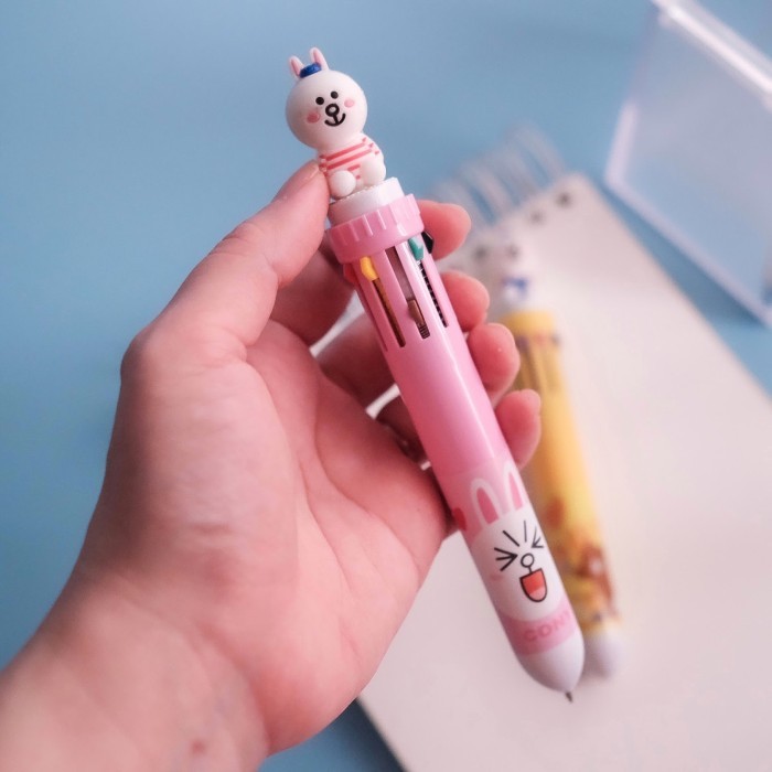 

Pulpen / Pena / Pen Cetek 8 Warna Motif Line Friend Impor Murah