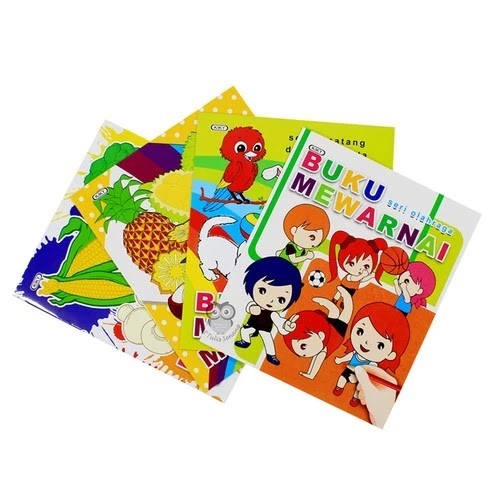 Buku Mewarnai Kiky Tanggung Motif Campur - Satuan