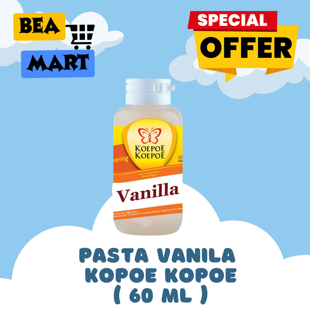 

Pasta Vanilla Kupu Koepoe 60 ml | Perasa Perisa Makanan Vanila 60ml