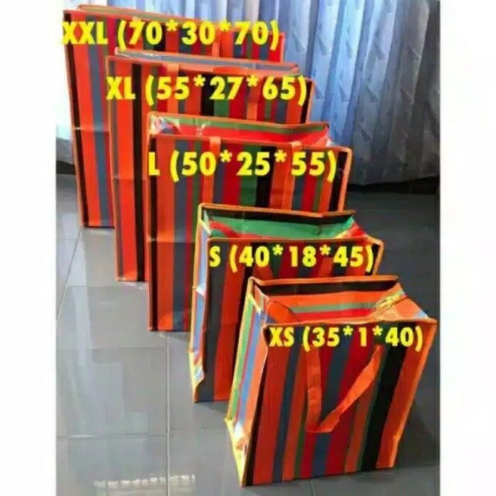 Terlaris M4 Tas Karung Teal Super Jumbo + Resleting | Tas Plastik - 37*40cm