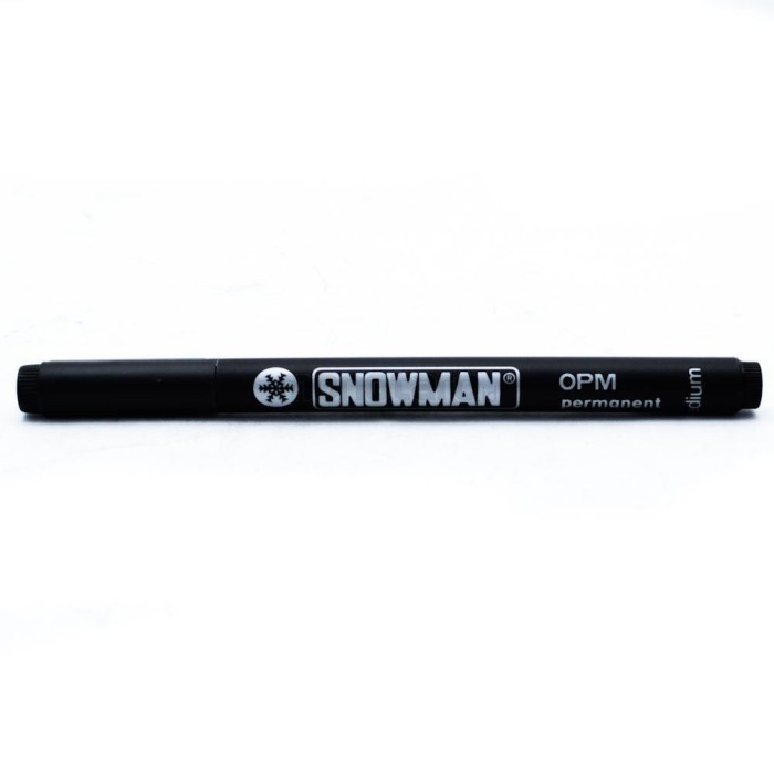 

Snowman Spidol OHP OPM Medium Nib 1.0 mm Permanent Marker - Satuan - Hitam