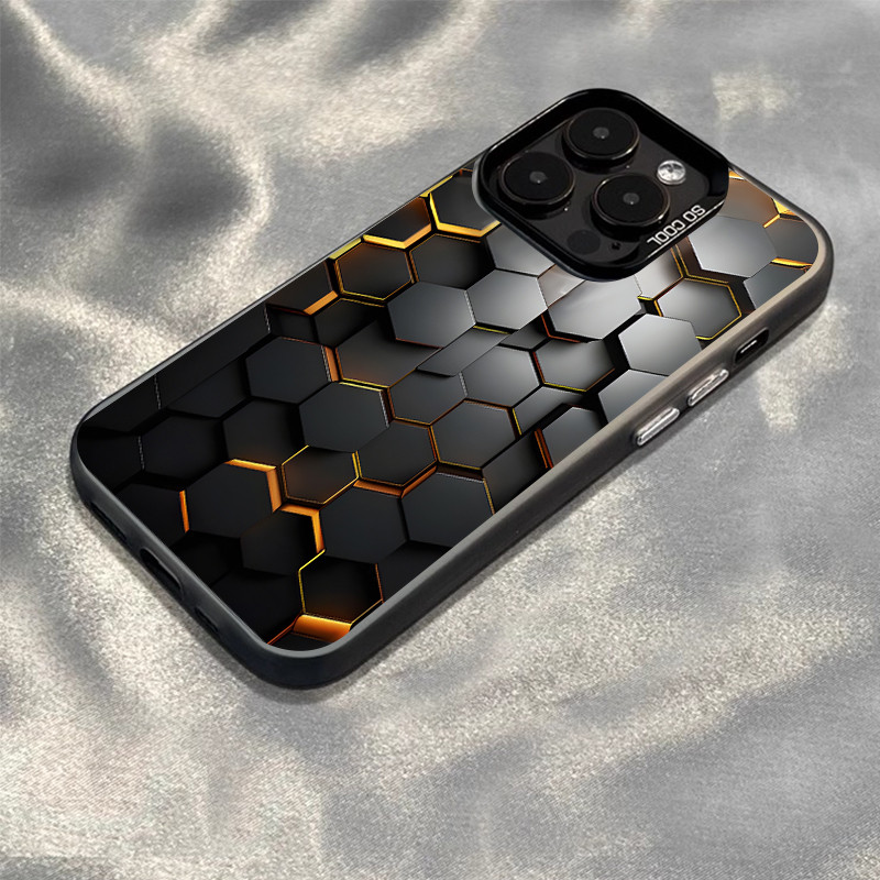 CYK0265 Berlian kotak-kotak case iPhone seri Kompatibel untuk case hp iPhone 11 12 13 14 15 pro prom