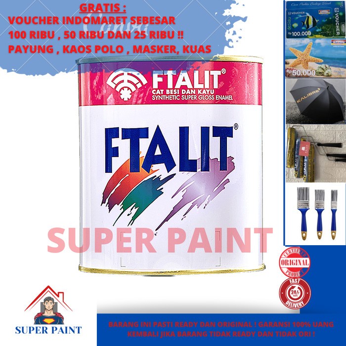 FTALIT KANSAI 1KG / CAT KAYU DAN BESI / CAT MINYAK WARNA DOFF