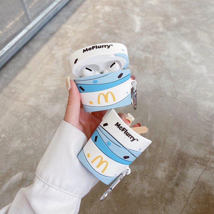 Airpods Case McFlurry Ice Cream Gen 1 2 3 PRO Soft Silicone
