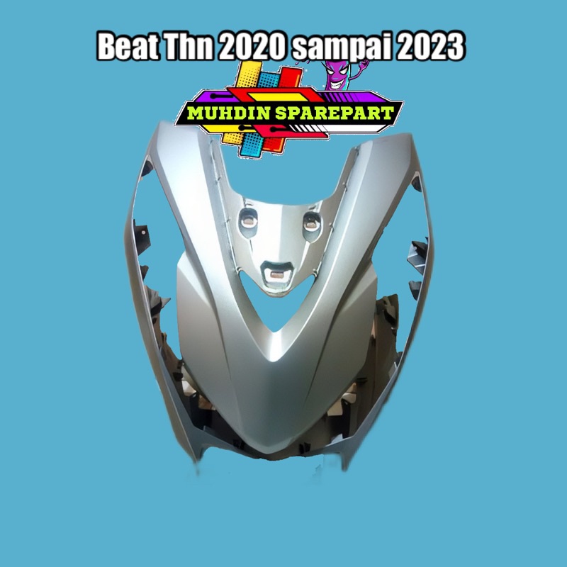 Tameng Panel kap Body Depan Beat New Led Deluxe Street 2020 2021 sampai 2023 K1A Silver original