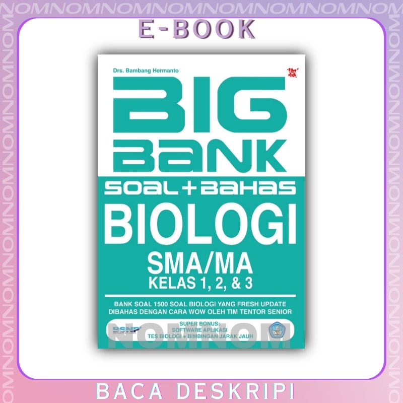 

BIG BANK SOAL BIOLOGI + BAHAS UNTUK SMA 1, 2, 3