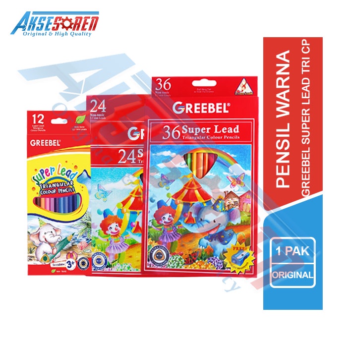

Aksesoren Pensil Warna Greebel Super Lead / Pinsil Mewarnai / Alat Menggambar Bentuk Segitiga / Penglengkapan Melukis