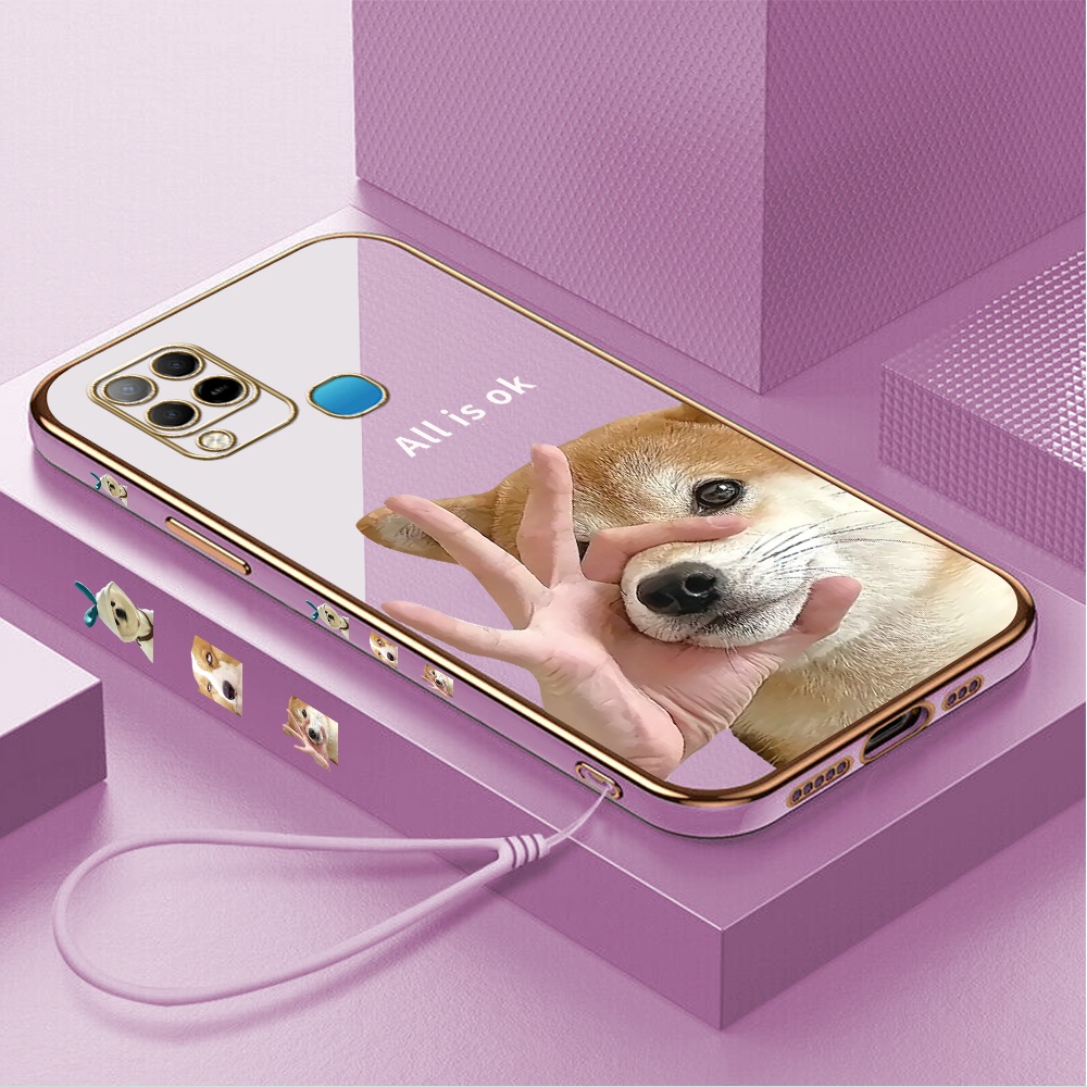 Infinix Hot 10S NFC Hp Casing Silikon Softcase Handphone Untuk Light Luxury Funny Pets Soft Kesing Cover Phone Case Sofcase Cassing