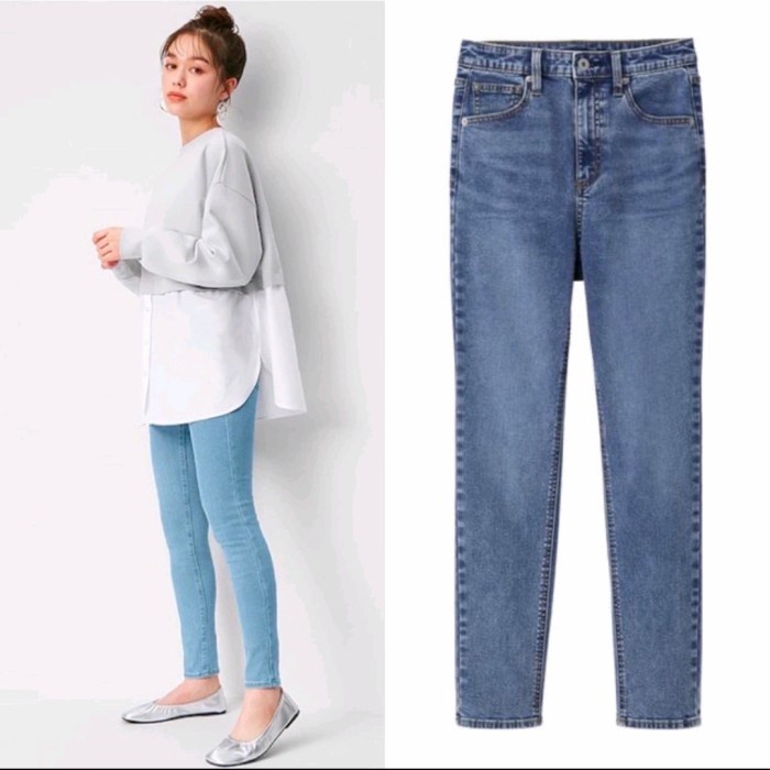 100% original Uniqlo Skinny Jeans wanita branded sisa export