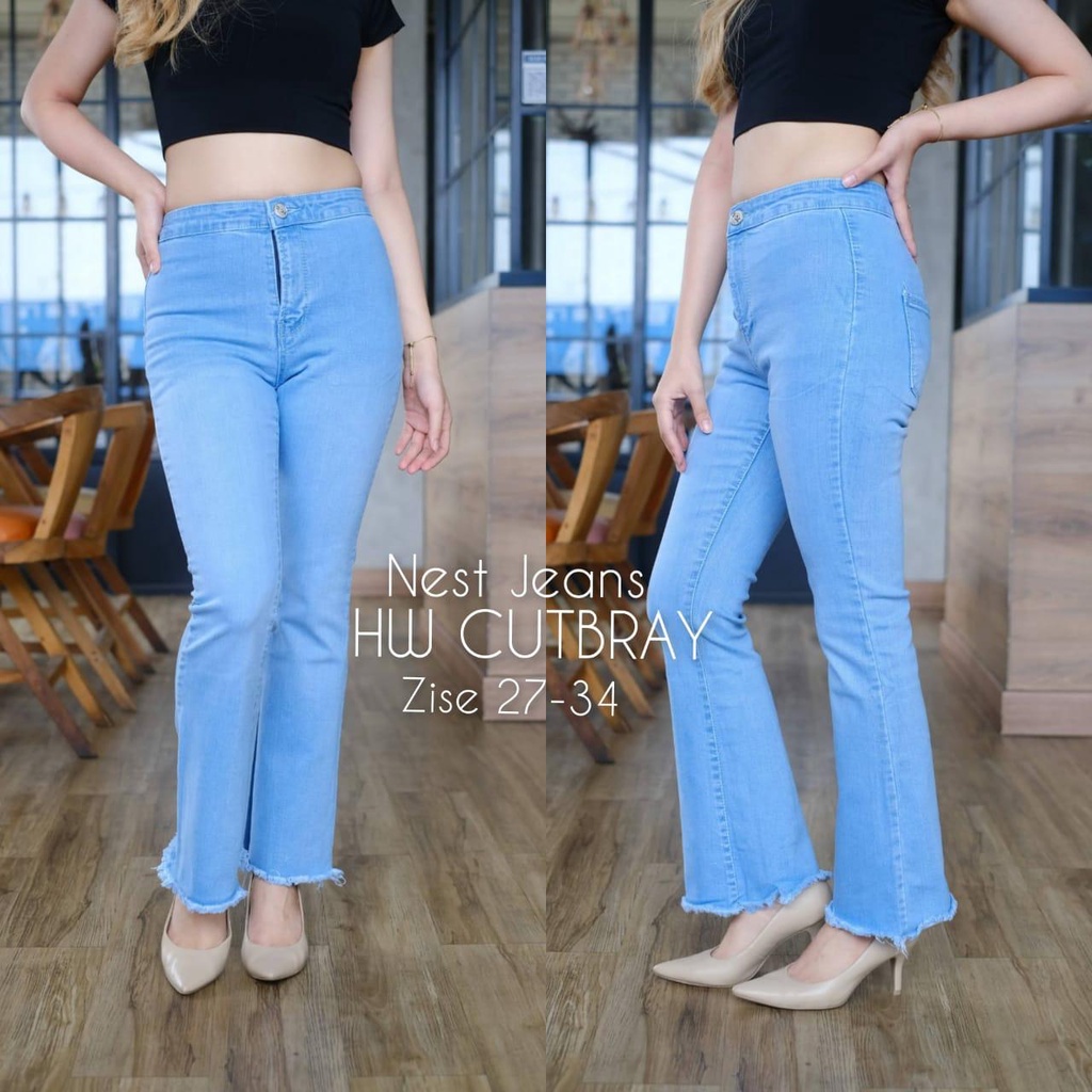 JESIAMA - CELANA CUTBRAY HW RAWIS SOFT JEANS STRETCH - BEST SELLER