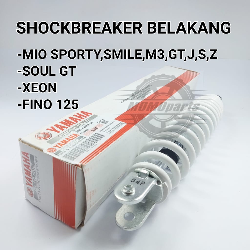 SHOCKBREAKER BELAKANG WARNA PUTIH MOTOR YAMAHA MIO KARBU SPORTY SMILE S J Z M3 GT XEON RC SOUL GT FI
