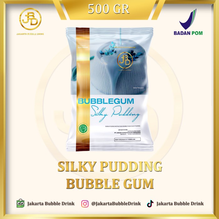 

Termurah [ Best Seller ] Bubuk Silky Pudding Bubble Gum 500gr || Jakarta Bubble Drink