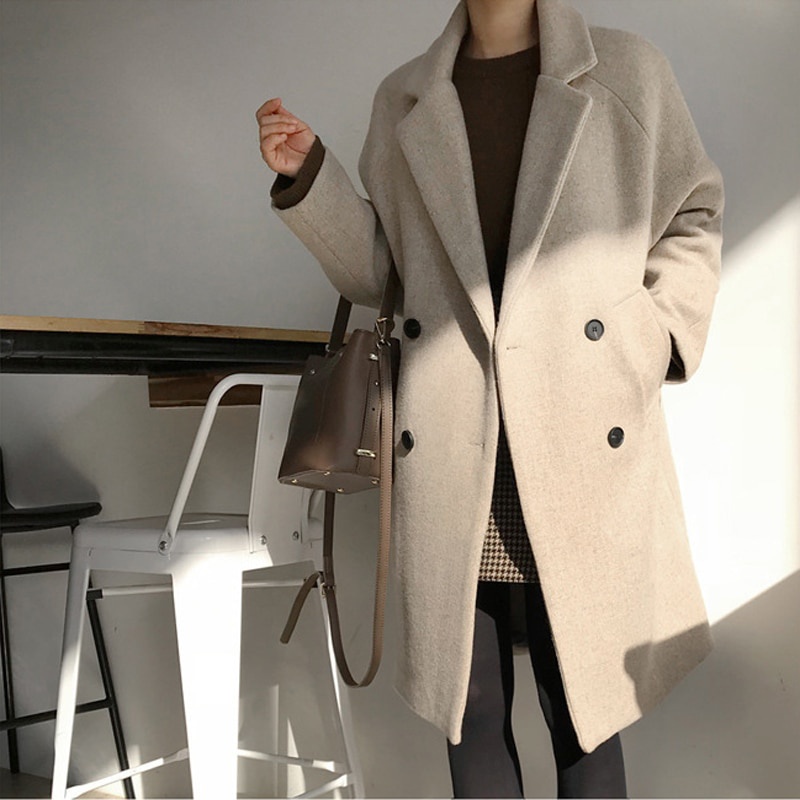 Long Coat Blazer Panjang Wanita Korea Blazer Wanita Long Coat Import