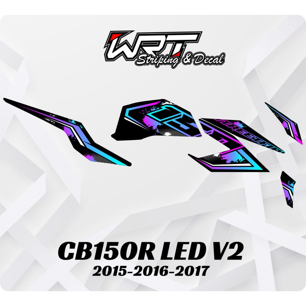 Striping CB150R v2- Stiker Decal CB 150 R Streetfire Rainbow