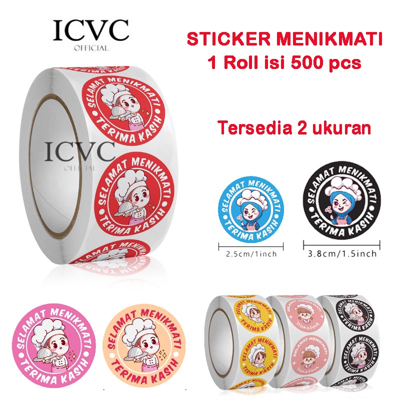 

Roll Sticker Selamat Menikmati 3.5 Cm - Sticker Thank You Label Makanan Import[ 1 Roll 500 Pcs ] - LoveStock