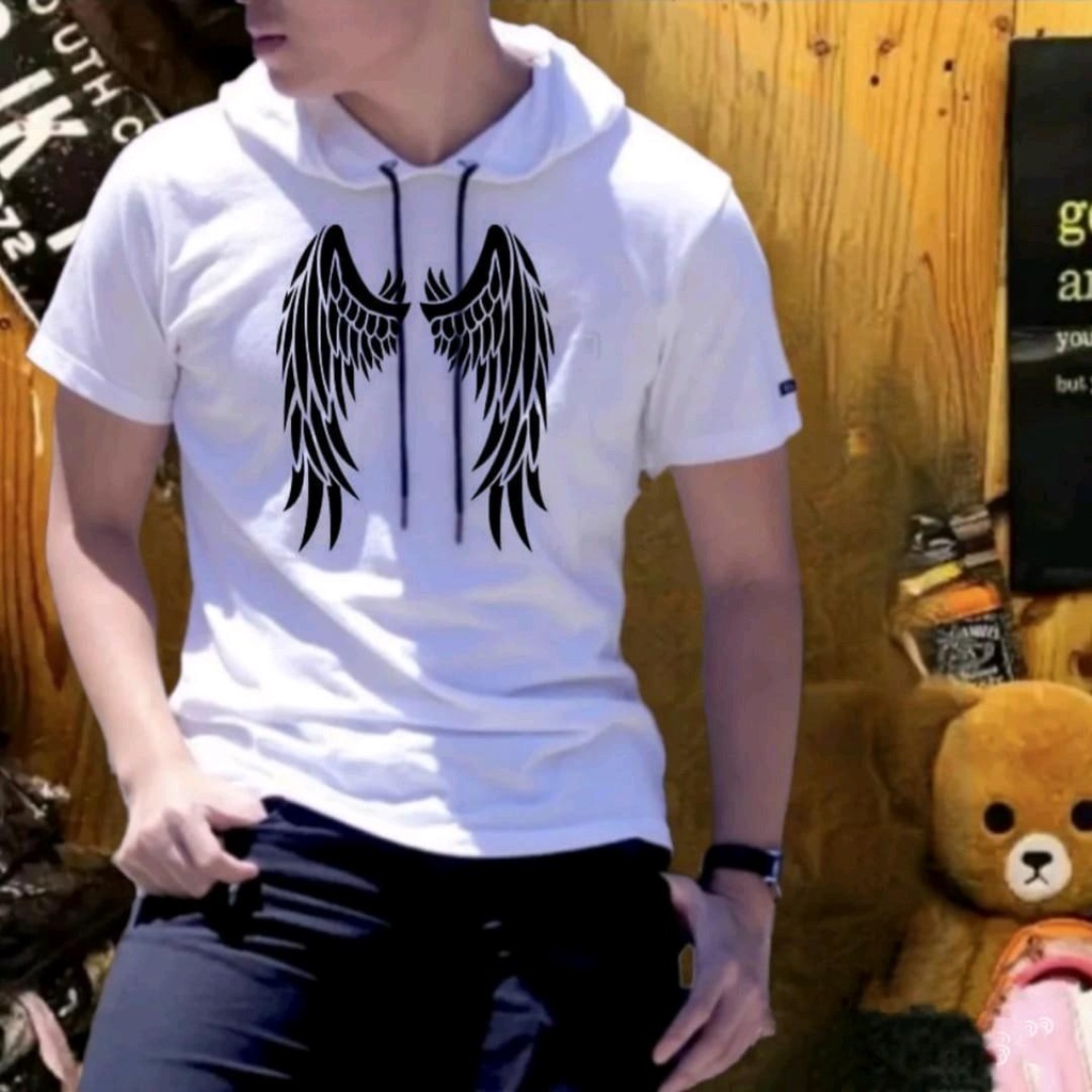 Hoodie Kupluk Lengan Pendek Pria Wanita / Kaos Hoodie Wanita / Kaos Hoodie Kupluk / kaos hoodie pria