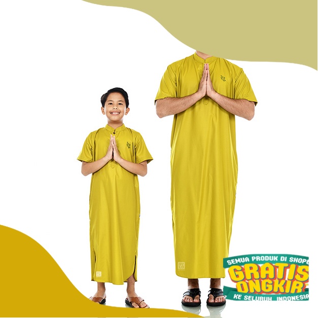 [TOYOBO] JUBAH GAMIS PRIA COUPLE AYAH DAN ANAK/BAJU MUSLIM JUBAH LAKI-LAKI DEWASA DAN ANAK/JUBAH COU