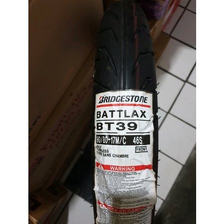 Battlax BT 39 SS Ban Tubless Bridgestone ukuran 90 per 80 Ring 17