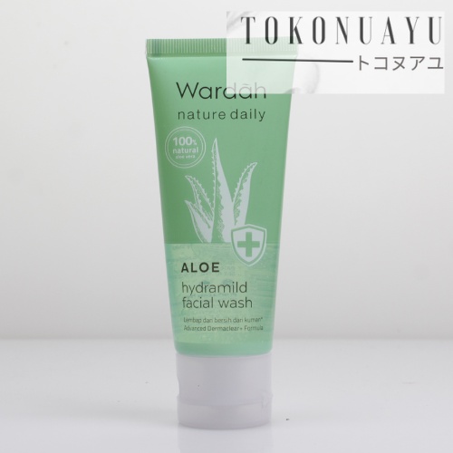 Wardah Nature Daily Aloe Hydramild Facial Wash 60ml / Pembersih Wajah Dengan Extract Lidah Buaya / P