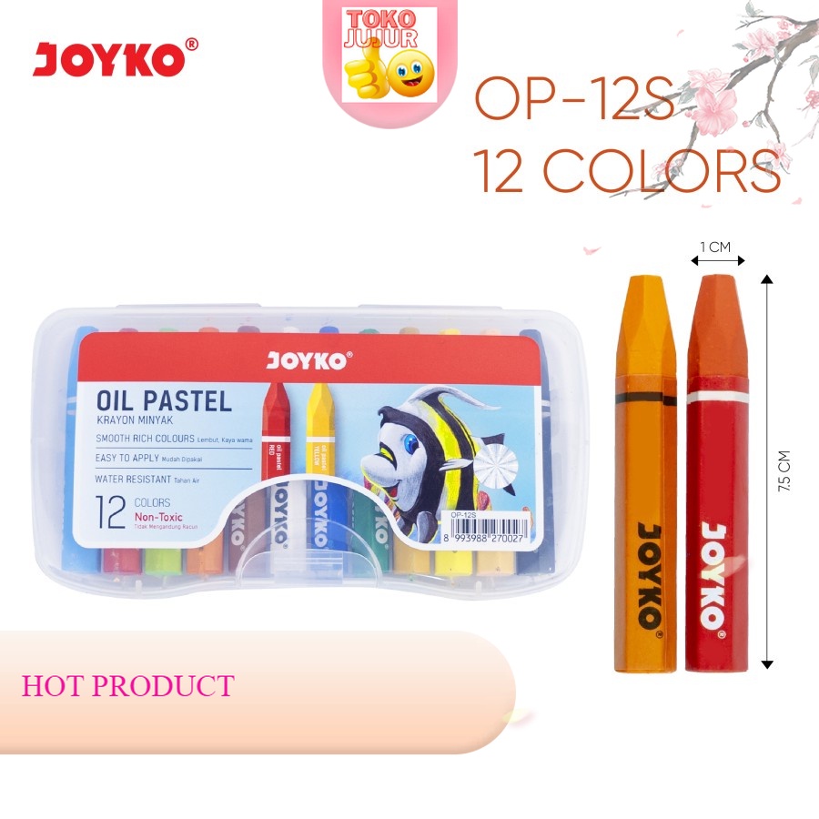 TOKOJUJUR - Oil pastel Crayon Titi Joyko 12 warna