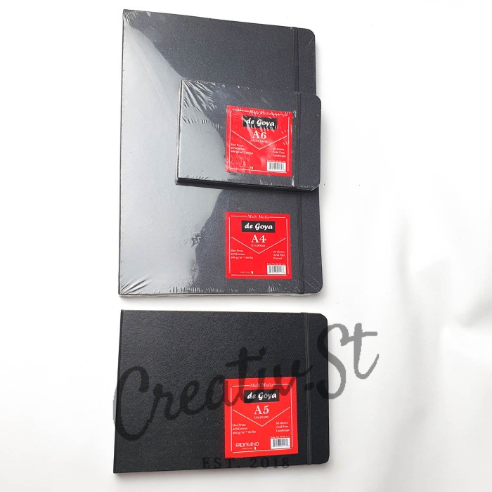 

de Goya Stitch Watercolor Book A6 A5 A4 Hot Press Potrait Landscape - HOT STITCH A6