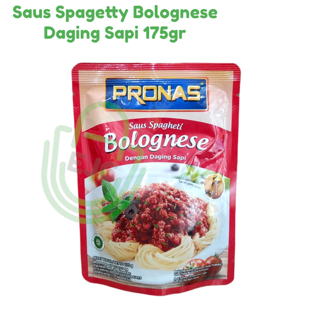 

Pronas Bolognese Daging Sapi Saus Spageti 175gr