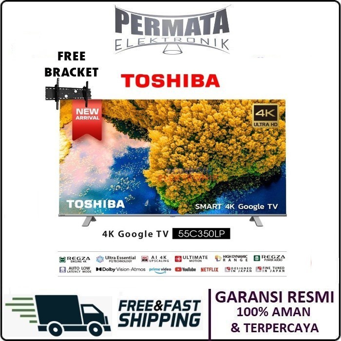 TOSHIBA 43C350LP 4K UHD HDR Smart Google TV 43 Inch 43C350
