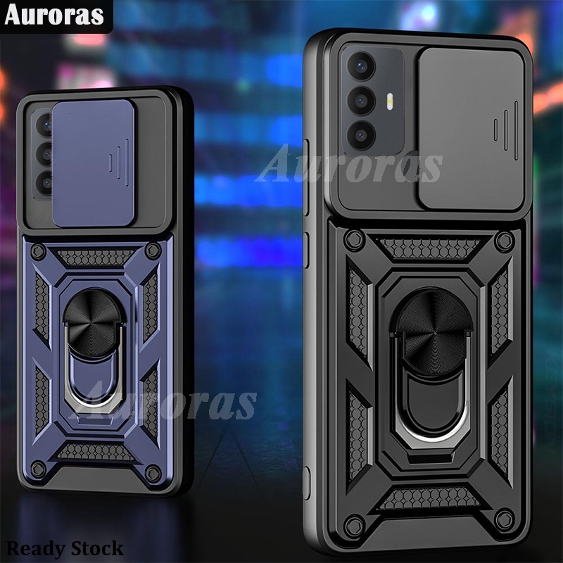 For Sharp Aquos V6 Plus Phone Case Casing Armor Shockproof Camera Protection Ring Back Cover for Sha