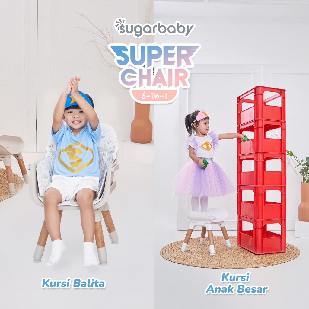 Sugar Baby Super Chair 6 in 1 / Kursi Makan Sugar Baby 6in1 / Kursi Makan Anak Bayi
