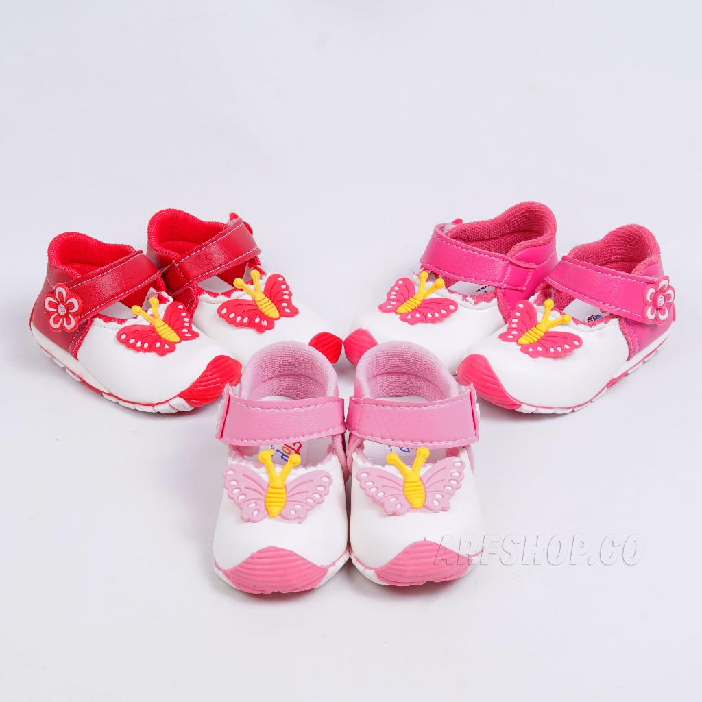 Sepatu Bayi BUNYI CIT CIT Anak Perempuan KUPU-KUPU Usia 1-3 tahunSepatu Balita Murah[BUNYI CIT-CIT]