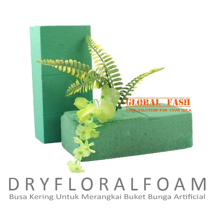 1 DUS ISI 24 Flower Foam Buket Bunga / Busa Bunga Hijau Kering Busa Merangkai Bunga
