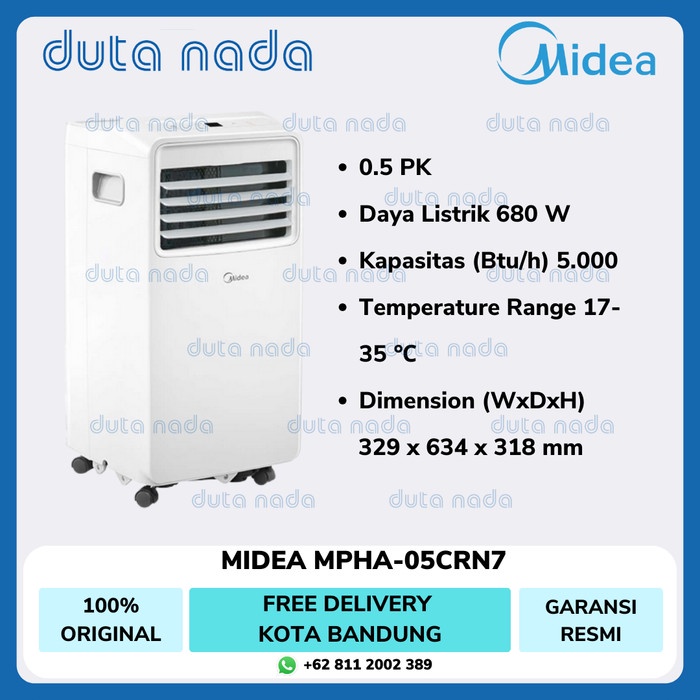 MIDEA AC PORTABLE 0.5 PK MPHA05CRN7 / MPHA-05CRN7
