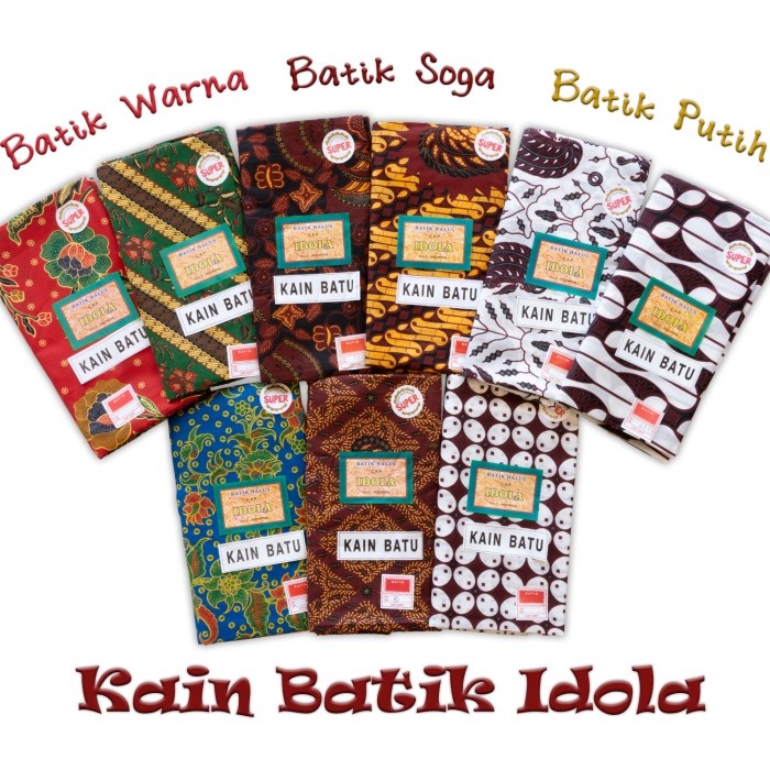 Kain Jarik Batik IDOLA Kain Batu Tapih Kain Panjang Jawa Jarik Batik Sogan Putihan Warna