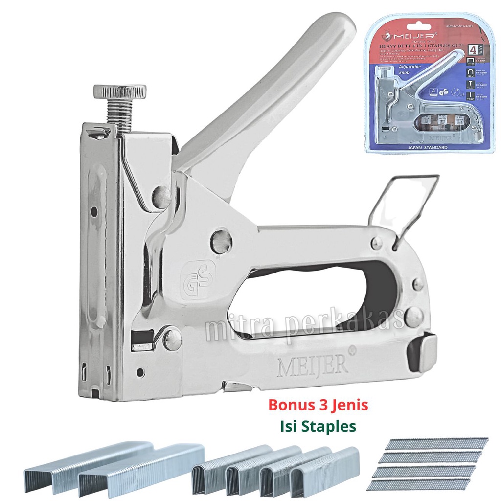 

Meijer Staples 4 - 14 mm Stapler Serbaguna 4 in 1 Steples