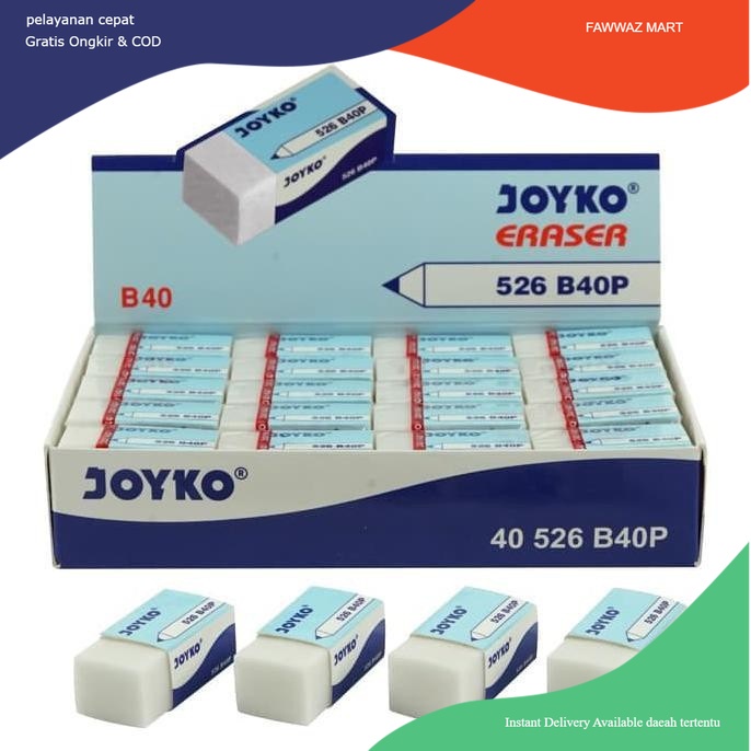 

Penghapus / Stip Joyko Putih Kecil (40PCS)