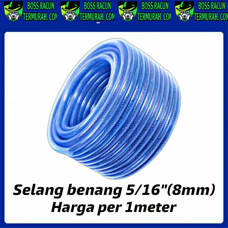 [selang kompresor selang air selang taman] SELANG BENANG 5/16"(8MM) SELANG SERAT BERTEKANAN 5/16- BE