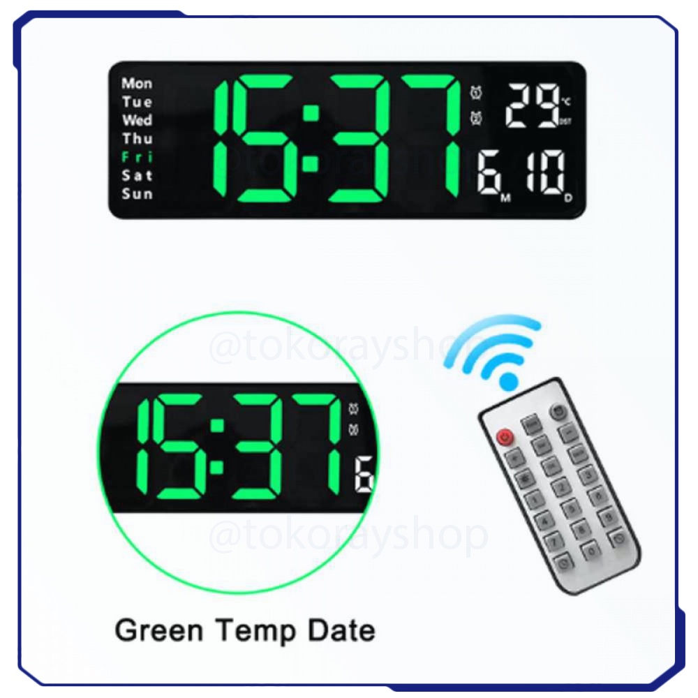 Jam Dinding Digital Minimalis Multifungsi with Remote - 6629