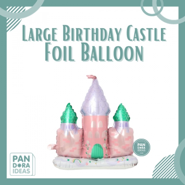 Large Birthday Castle Foil Balloon | Balon Foil Istana Besar