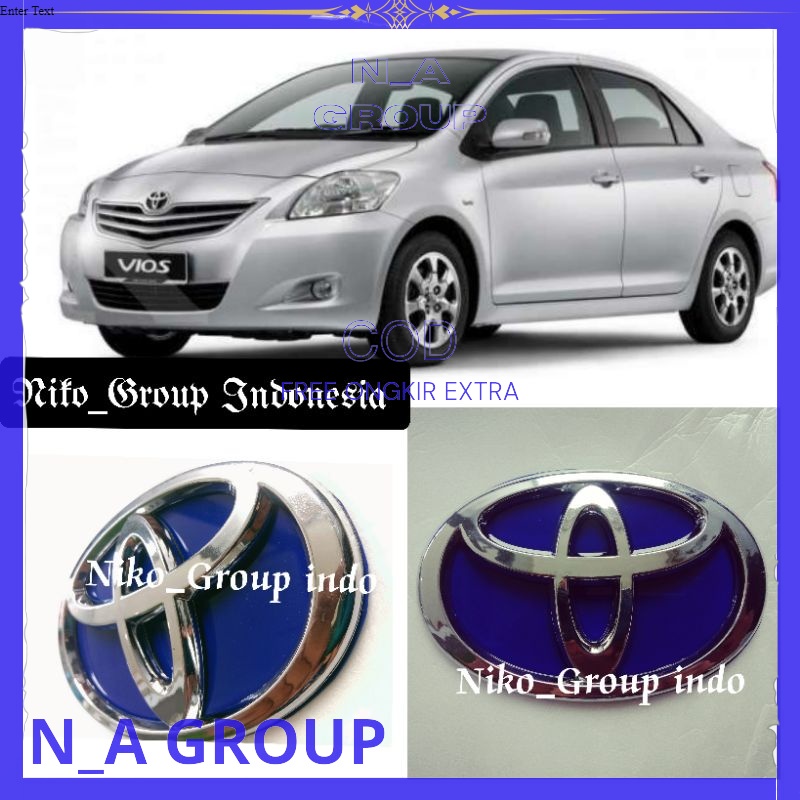 Emblem Logo Toyota Vios Gen 2 Crome 2008-2012