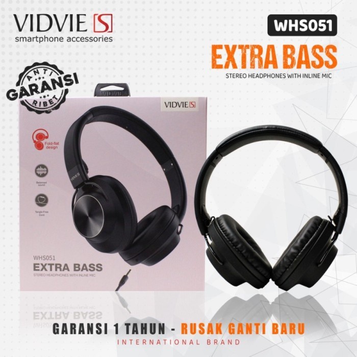 Handset Bando/Headphone Kabel Extra Bass Vidvie S WHS051