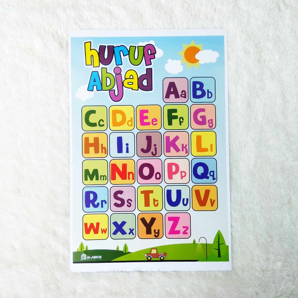 Poster Huruf Abjad Kapital Kecil
