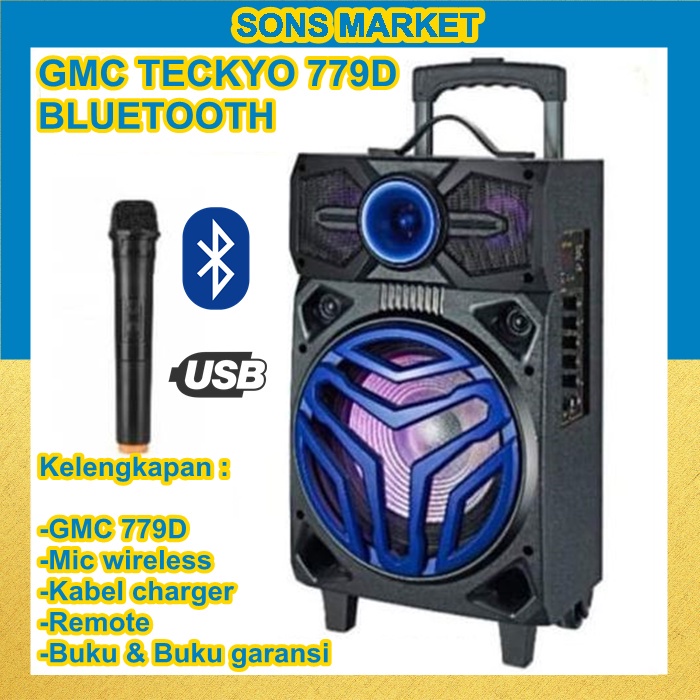 SPEAKER GMC TECKYO 779D 779-D BLUETOOTH DAN USB