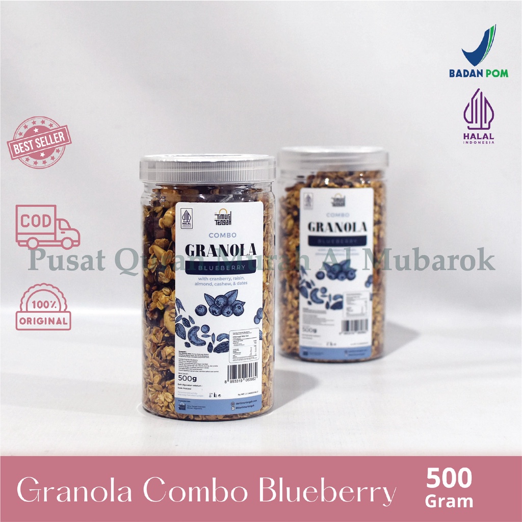 

Combo Granola Blueberry 500gr Timur Tengah Sereal Makanan Sehat High Quality Toples/Jar Sereal Makanan Sehat Diet Outmeal Gandum Utuh Kismis Kurma Almond Mede Mete Sereal 500 Gr Oat Oatmeal Makanan 500 Gram Oats Sarapan Granova Murah