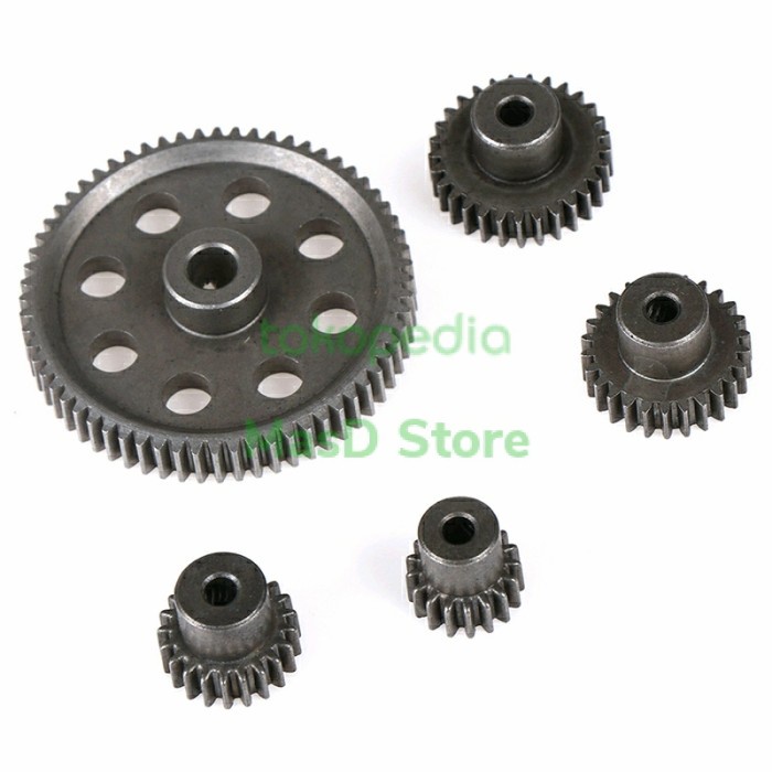 Pinion & Spur Gear HSP 21T/26T/29T/64T Gear Baja Metal Hi-Steel wltoys - 21T