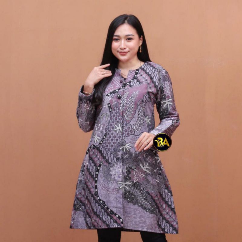 Afkar Batik Tunik Batik Kancing Nirdraha/hijab/nonhijab/terbaru