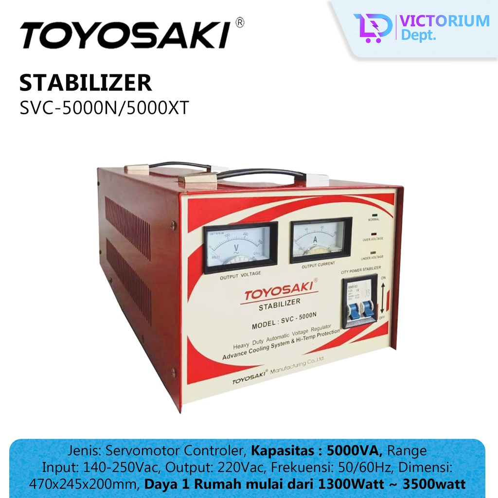 Victorium Dept - TOYOSAKI Stabilizer SVC-5000N / SVC-5000XT (5000 Watt) Stavol
