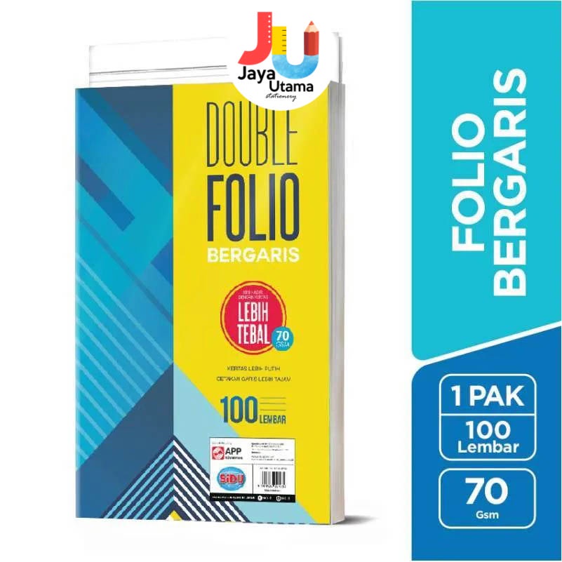 

Kertas Double Folio Bergaris 100 Lembar Sinar Dunia (1 pak)