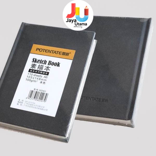 

Potentate Hardcover Black Sketchbook A6 110 Sheets 100gsm 14.8cm x 10.5 cm